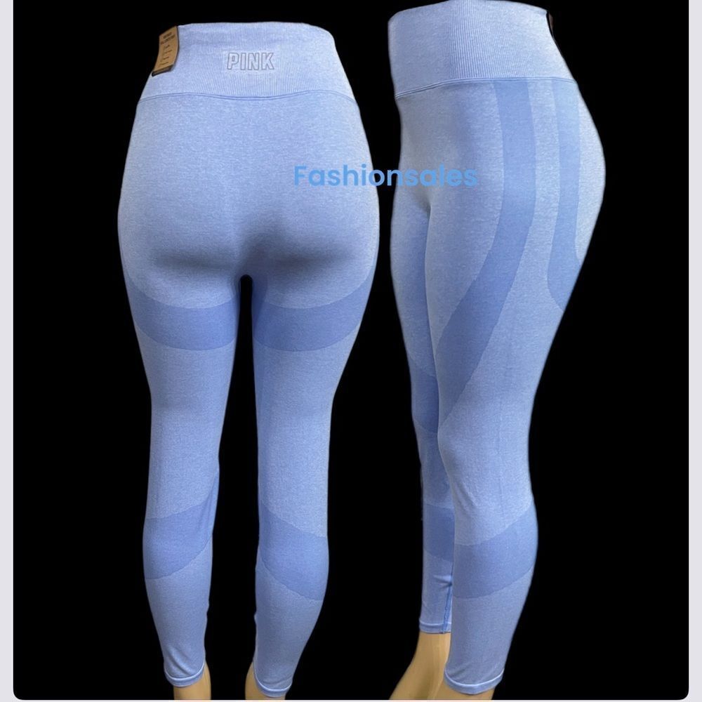 Victoria Secret PINK Seamless Workout Tight High Waist Full length tight blue